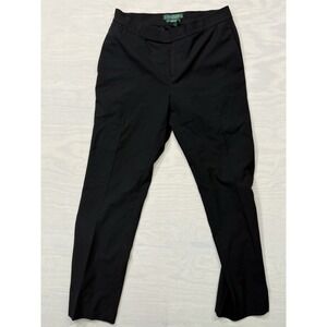 Ralph Lauren Petite Dress Pants Trousers 4P Black  Cameron Olympic Spsonsor LRL